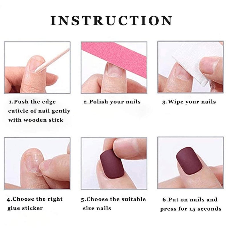 Aksod Long Coffin French Manicure Press on Nails Tips Glossy Pink Fake Nails Designed Ballerina Full Cover Artificial False Nails Tips for Women and Gilrs (24Pcs) - Image 5